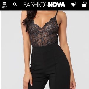 Black Fashion Nova Body Suit- Night after Night